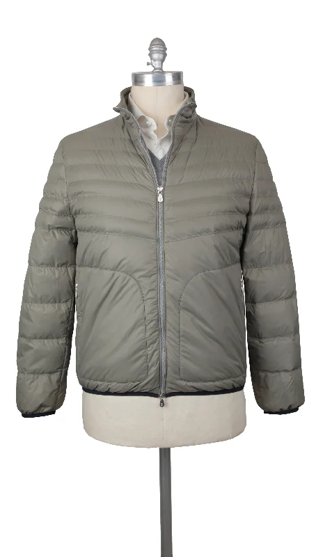 Brunello Cucinelli Olive Green Puffer Jacket