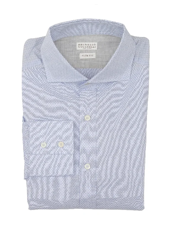 Brunello Cucinelli Light Blue Shirt - Slim