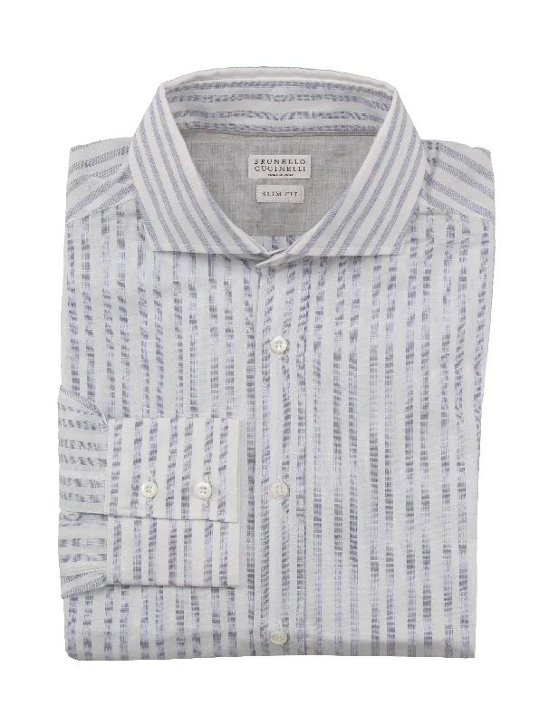 Brunello Cucinelli Light Blue Shirt - Slim